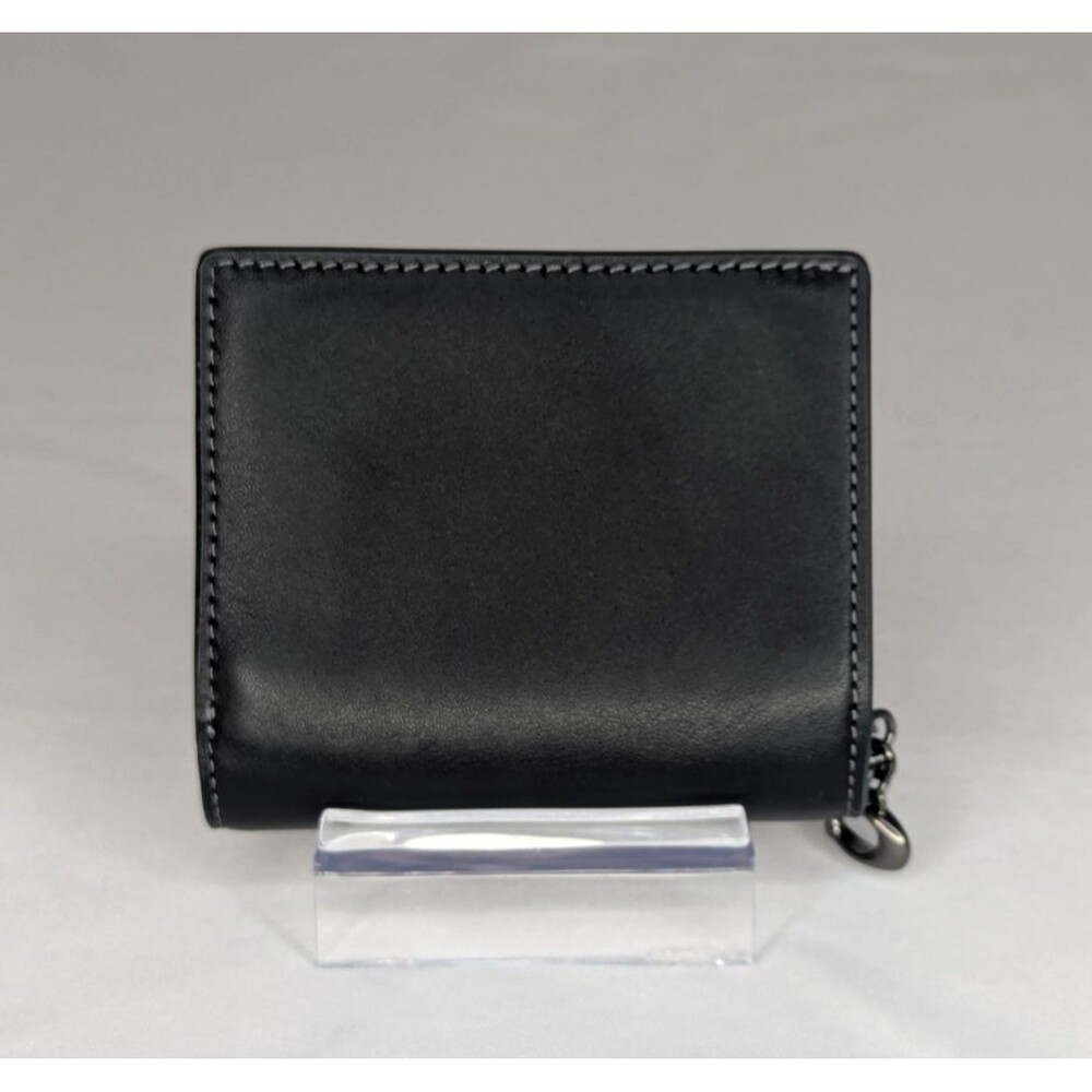 Coach Snap Wallet with Floral Applique - Black, Pink Rivets, Gunmetal, NWT - Picture 3 of 9